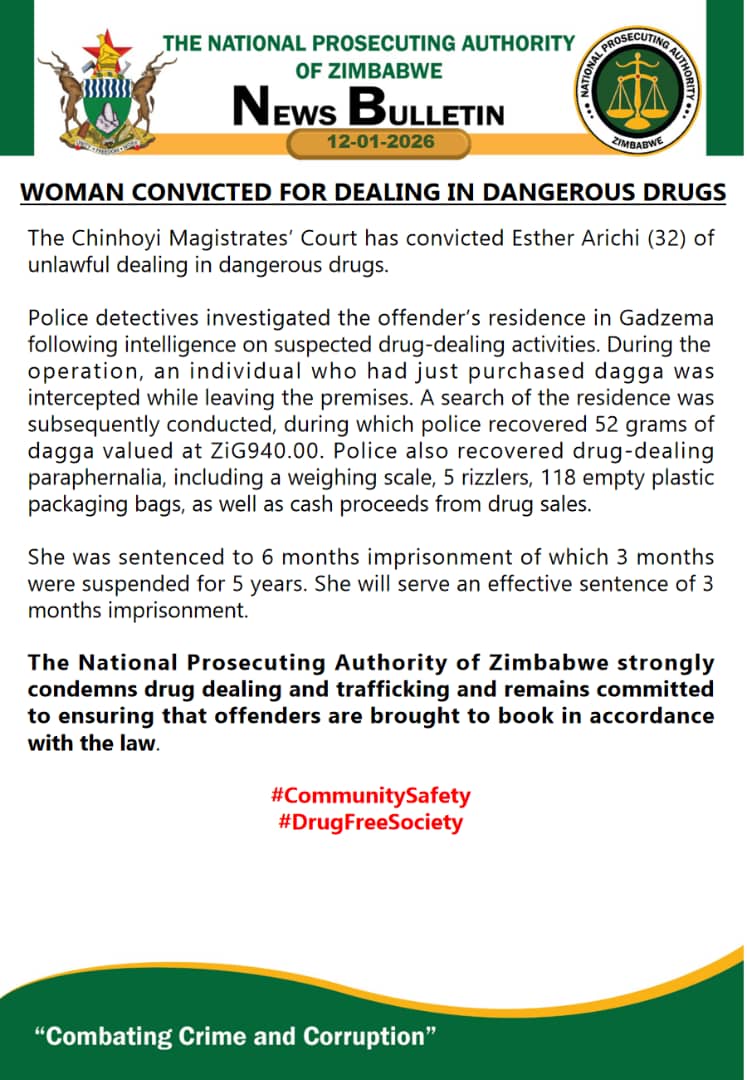 Woman convicted of dealing in dangerous drugs